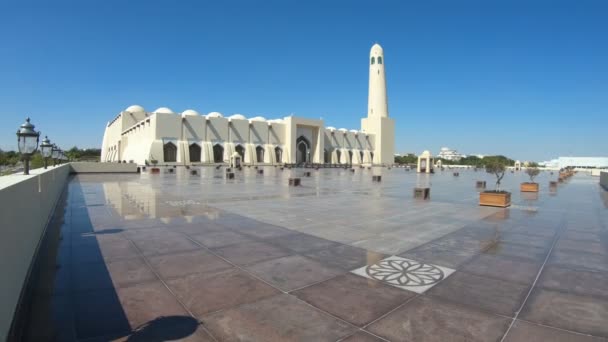 Grote moskee van Doha — Stockvideo