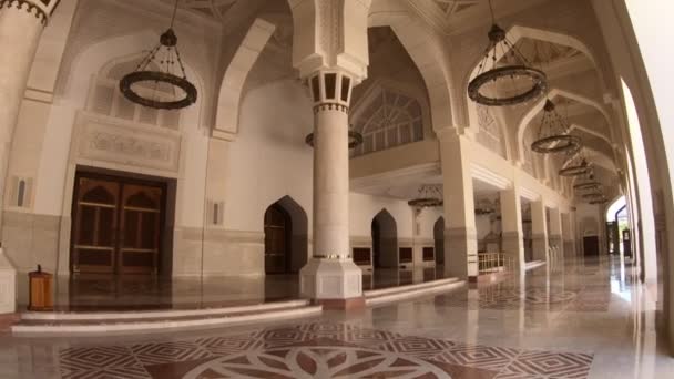 Qatar Estado Mesquita interior — Vídeo de Stock