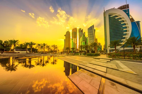 Skyline de Doha West Bay — Foto de Stock