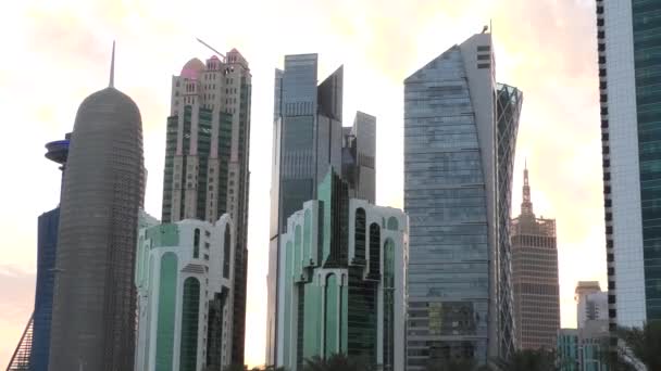 Torres de Doha skyline — Vídeo de Stock