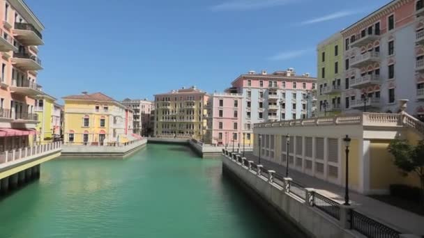 Venecia Doha puesta de sol — Vídeo de stock