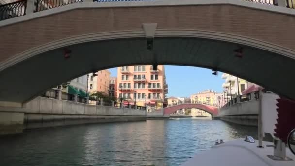 Venedig Doha Bridge — Stockvideo