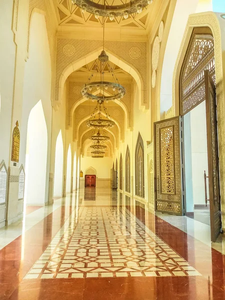 Interior de la Mezquita Estatal de Qatar — Foto de Stock