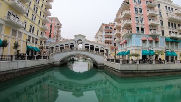 Venedig Doha Bridge — Stockvideo