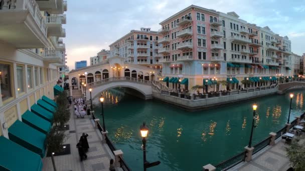 Венеция Доха Жемчужина — стоковое видео