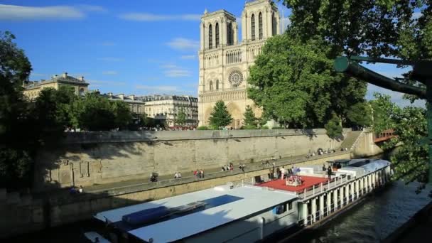 Cruise on Seine river — Stock Video