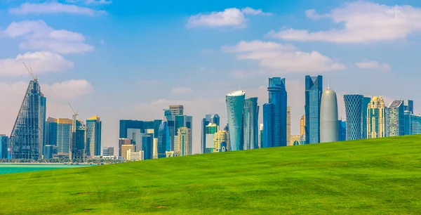 Horizonte de Doha West Mound — Foto de Stock