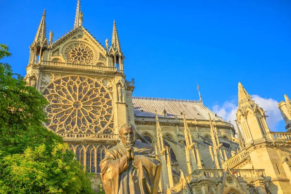 Zijaanzicht van de Notre Dame — Stockfoto
