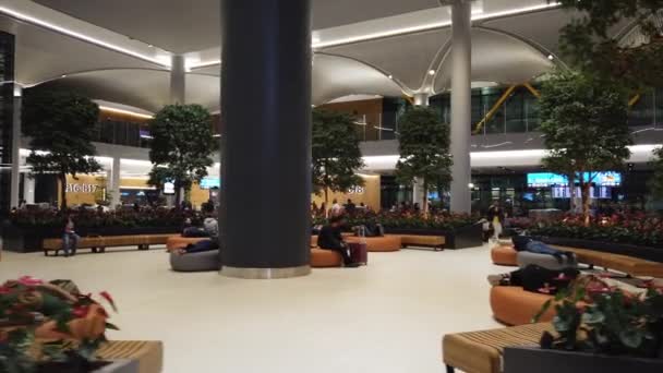 Aeroporto de Istambul sala de espera aérea — Vídeo de Stock