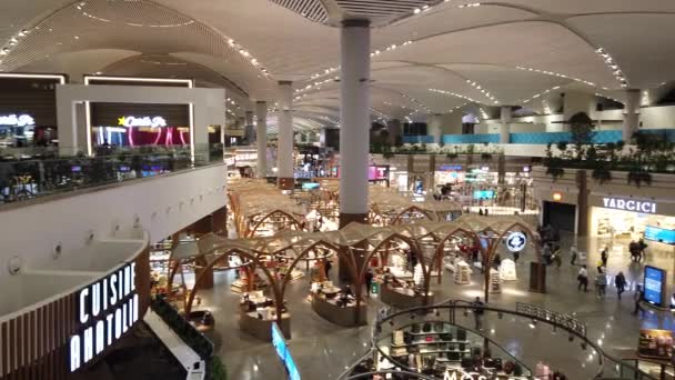 Istanbul Airport Mall flygplatsutsikt — Stockvideo