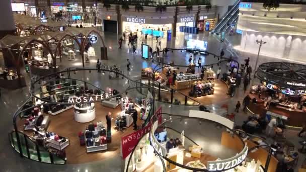 Istanbul Flygplats köpcentrum — Stockvideo