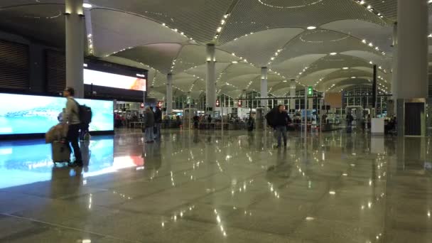 Aeroporto di Istanbul check-in — Video Stock
