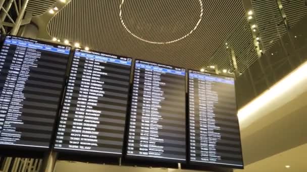 Calendário do Aeroporto de Istambul close up — Vídeo de Stock