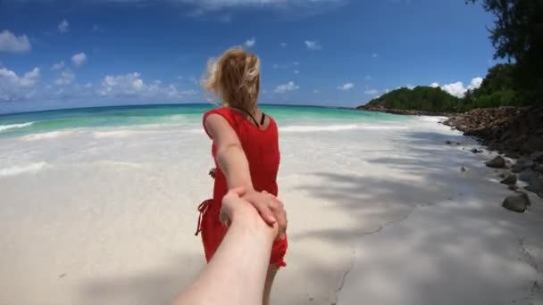 Turismo ad Anse Kerlan — Video Stock