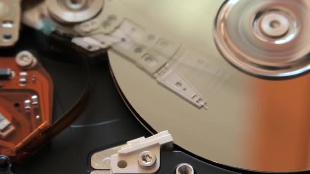 Close up hard disk — Stock Video