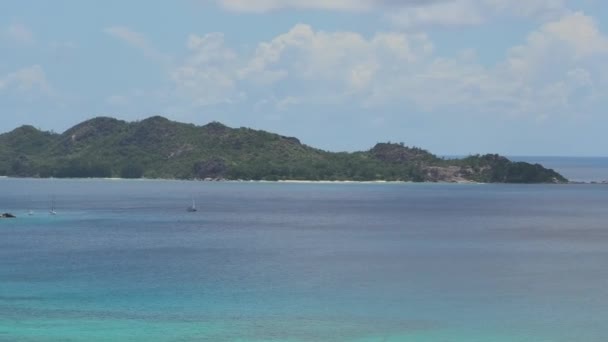Seychelle-szigetek Cote Dor Bay panoráma — Stock videók