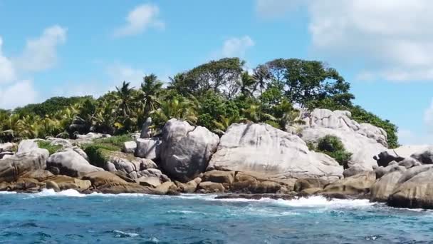 Cocos sziget Seychelles lassított panoráma — Stock videók