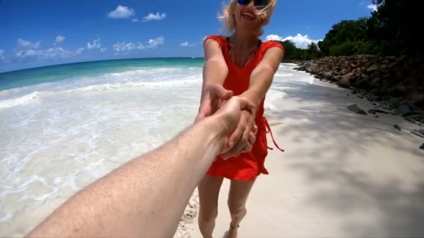 Seychelles Praslin Couple — ストック動画