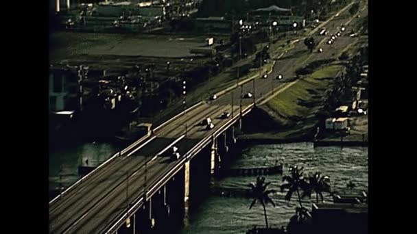 Miami 17th Street Causeway Bridge aerial view — Stock Video