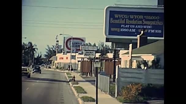 Fort Lauderdale roads 1970s — Stock Video