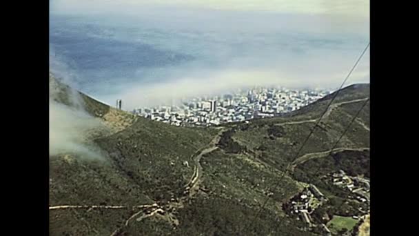 Вид на Кейптаун с высоты птичьего полета — стоковое видео