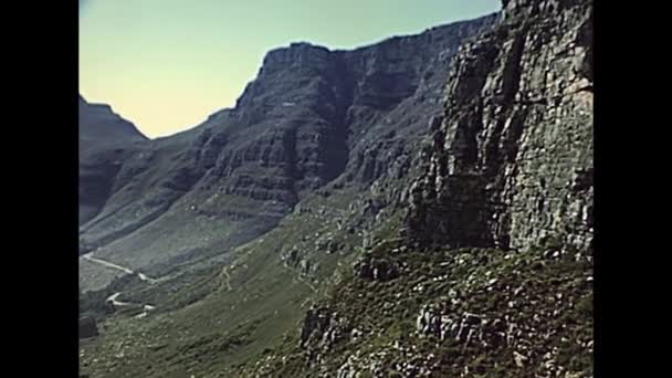 Cape Town tablo dağ havadan teleferik — Stok video