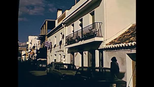 Arquitetura andaluza dos anos 70 — Vídeo de Stock