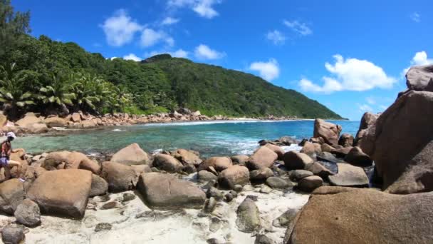 Anse Caiman La Digue fotógrafo — Vídeos de Stock