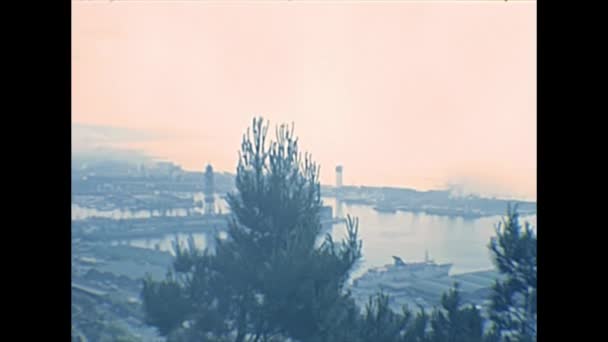 Barcelona Castillo de Montjuic Panorama — Vídeo de stock