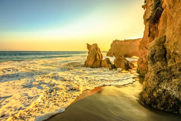 Latar belakang pantai matahari terbenam California — Stok Foto