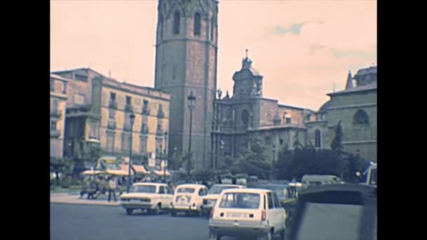 Valencia archival Cathedral bell tower — Stock Video