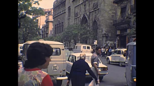 Valencia archív Placa del Mercat út — Stock videók