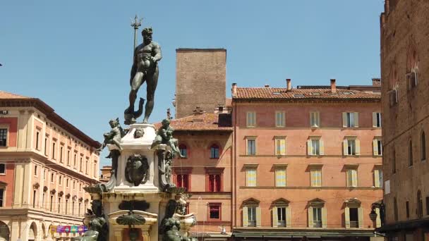 Architekturpanorama von Bologna — Stockvideo