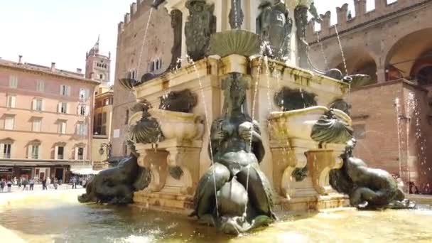 Dolní okraj sochy Boloňa — Stock video