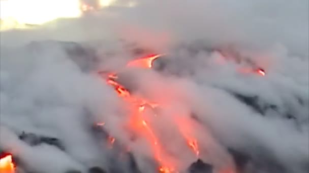 Kilauea vulkan hawaii — Stockvideo