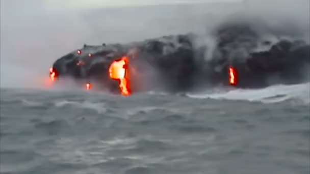 Flujo de lava Hawaii — Vídeo de stock