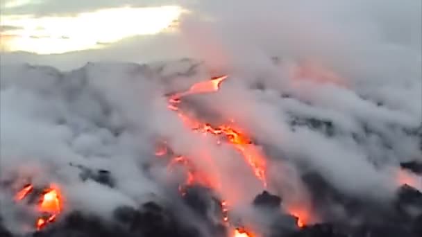 Kilauea vulkan hawaii — Stockvideo