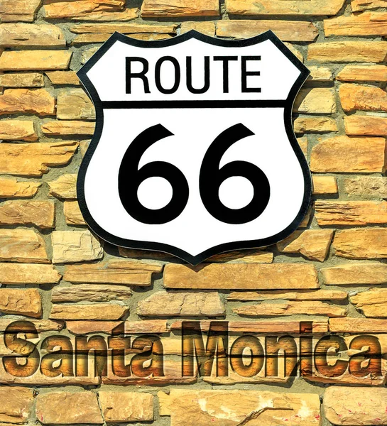 Route 66 Weihnachtsmann-Schild — Stockfoto