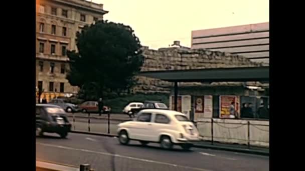Archival Termini station square in Rome — Stock Video