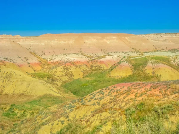 Montañas amarillas en Badlands — Foto de Stock