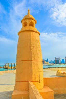 Doha deniz fenerinde Katara Plajı