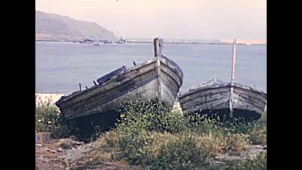 Boote von castellammare del golfo — Stockvideo
