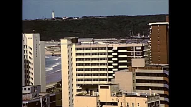 Archivpanorama der Hafenpromenade von Durban — Stockvideo