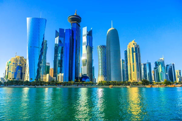 Skyline de Doha West Bay — Foto de Stock