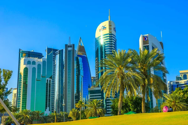 Skyline de Doha West Bay — Foto de Stock