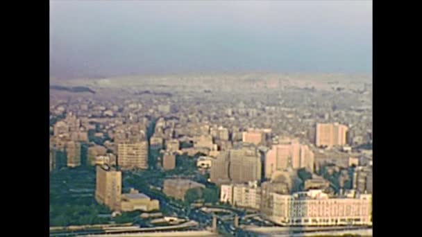 Archief panorama van de Cairo Tower — Stockvideo