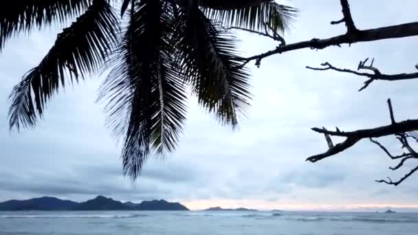 Időközű Anse súlyos La Digue — Stock videók