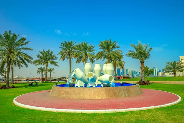 Fuente del tarro Doha — Foto de Stock