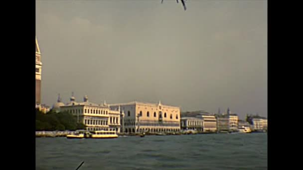 Archival Venice Doge Palace nad morzem — Wideo stockowe