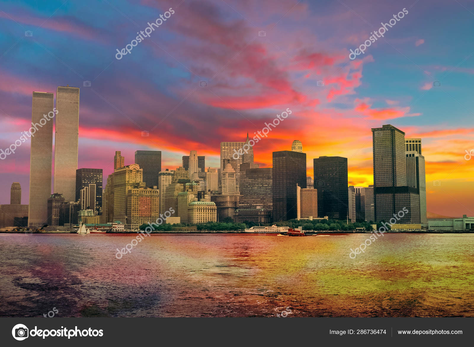 Twin Towers Nyc Stock Photo C Bennymarty